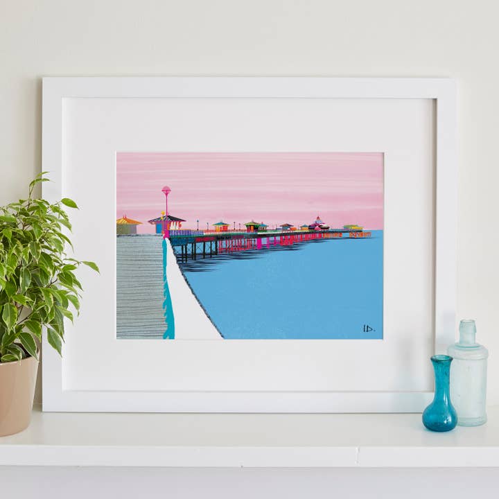 Llandudno Pier Druck, Kunst von Wales für den Großhandel von I Drew This