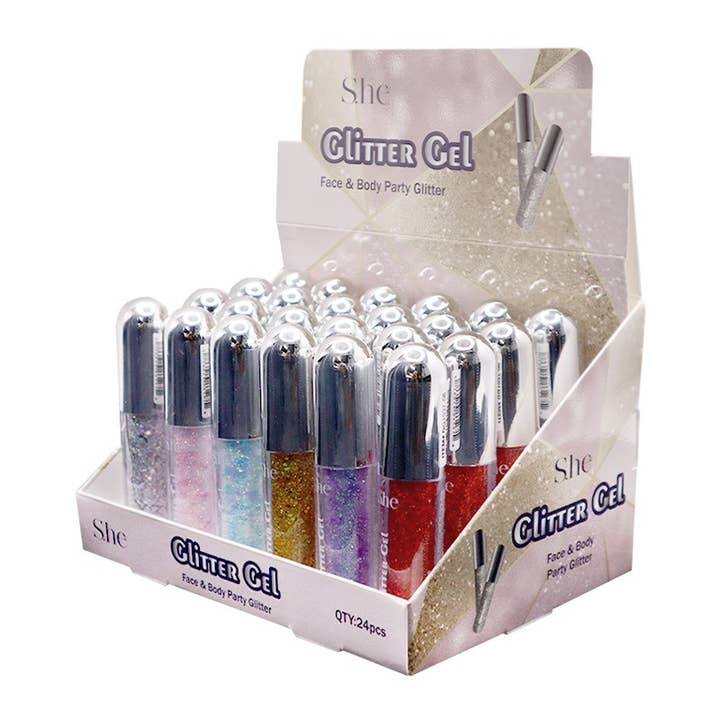 PINEAPPLE Beauty – wholesale Body glitter/shimmer – Makeup She GG1037 Glitter Gel Face & Body Party Glitter - 24