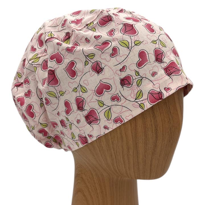 SewingLabPlus - Wholesale Head Scarf - Women's - Valentine's Day Scrub Cap Euro Style Scrub Hat 1