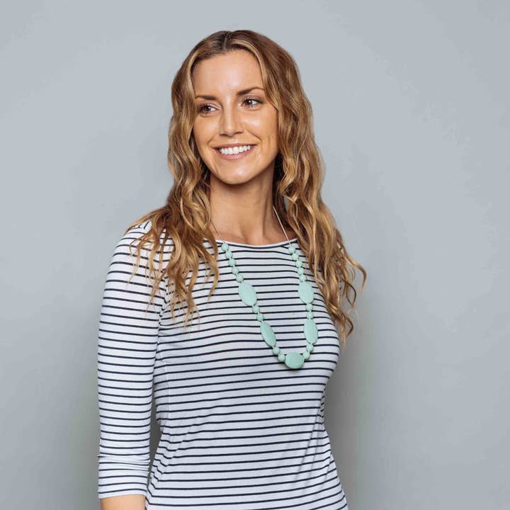 Goobie Baby – wholesale Tandsprickningshalsband - Baby – Emma bitringshalsband - Mint1
