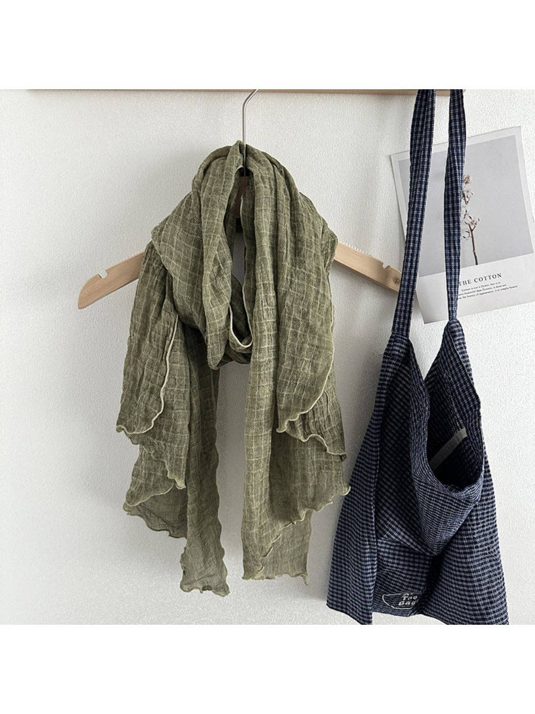 Funkyrel® Atzbranding Limited - Wholesale Scarf - Women's - Scarvii - Vintage Solid Color Women's Crinkled Scarf0