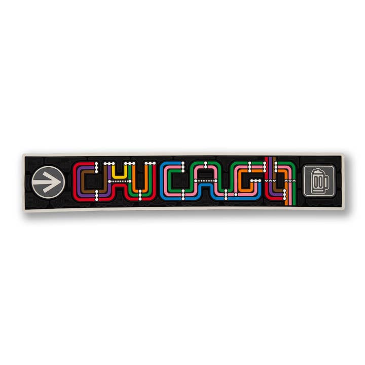 Chicago Transit Type Bar Mat for wholesale by Transit Tees