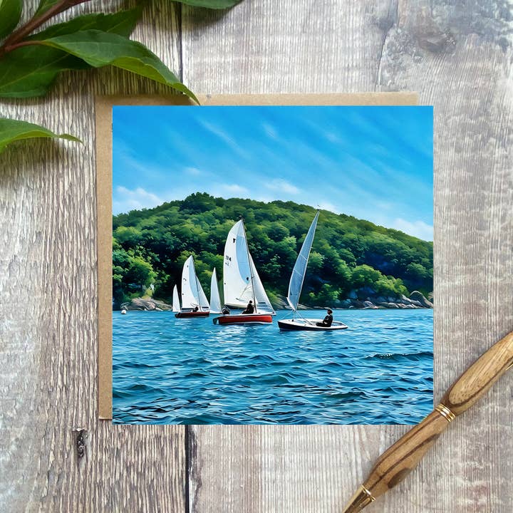 Sailing greeting card - lovely sporting card sailer for wholesale by Alex Sharp
