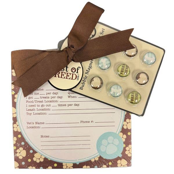 Best Of Breed - #09023 - Furry Friends -Bubble Magnet & Note for wholesale by St. Louis Wholesale LLC