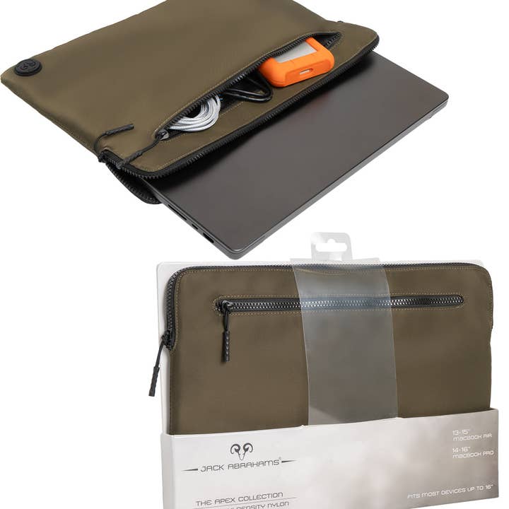 Magid – wholesale Fodral för bärbar dator och surfplatta - Unisex – Jack Abrahams The Apex Nylon Skyddande Vadderat Laptopfodral 3L10