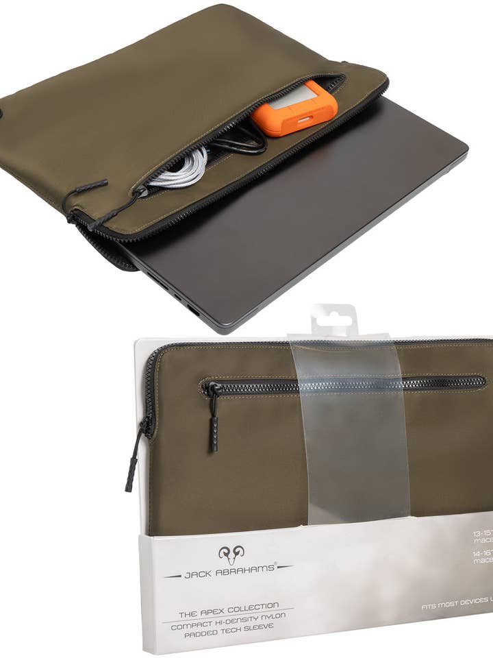 Jack Abrahams The Apex Nylon Protective Padded Laptop Sleeve 3L for wholesale by Magid
