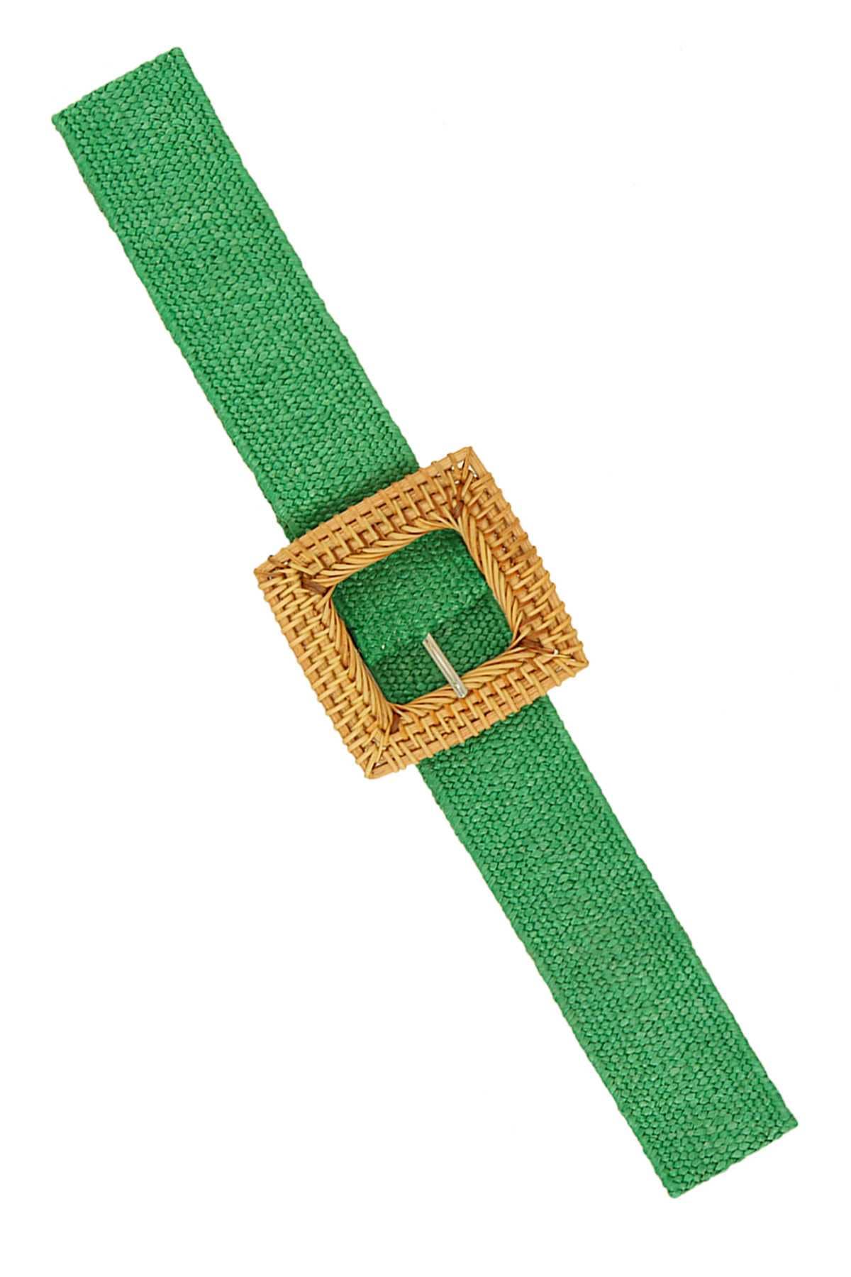 anbfashion - Vendita all'ingrosso Cintura - Donna - CINTURA ELASTICA TESSUTA QUADRATA IN PAGLIA IW3626-20