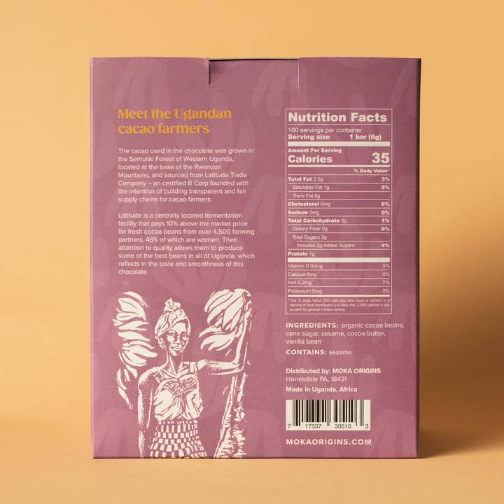 Moka Origins – wholesale Chocolate box – Vanilla Sesame Mini Chocolates Box2