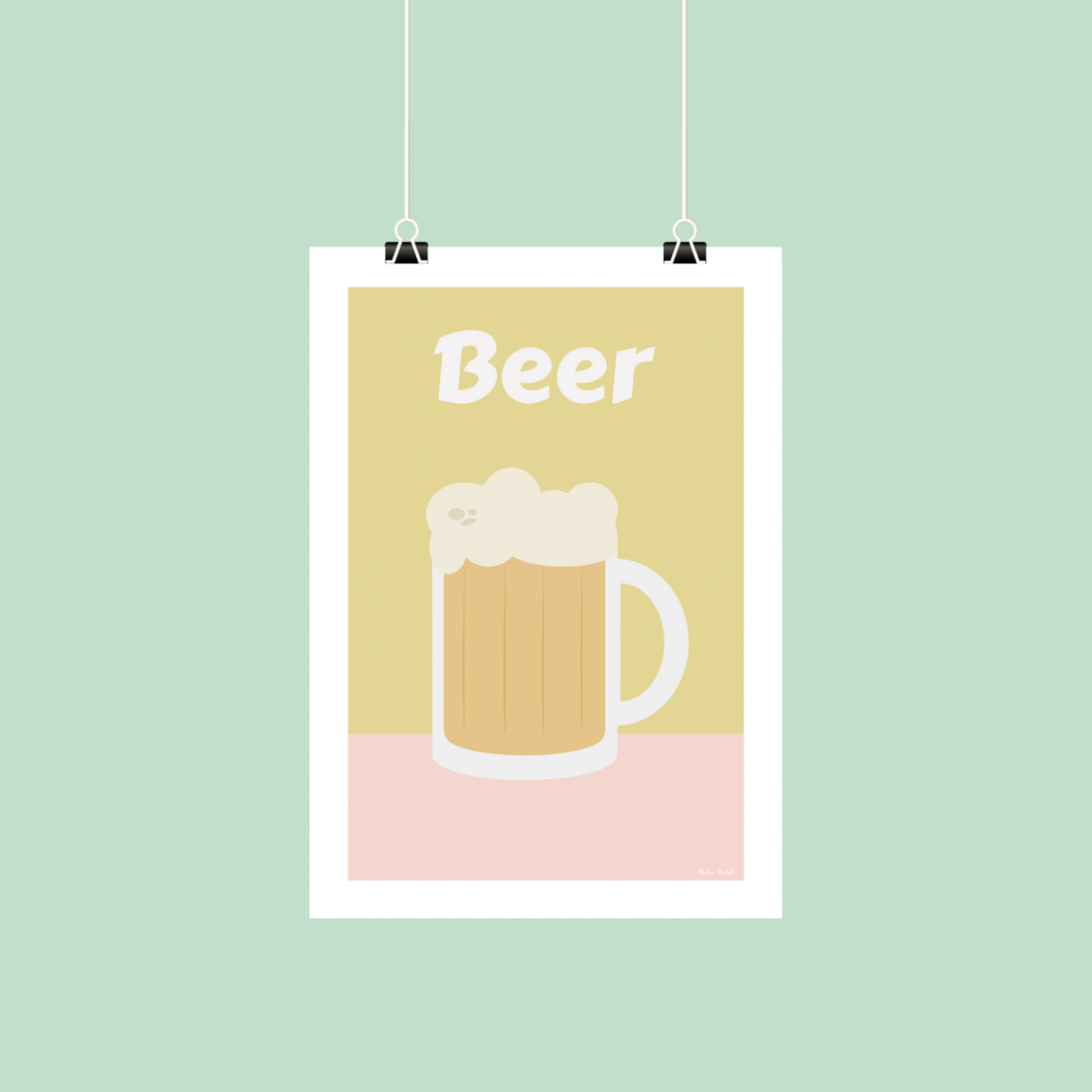 Atelier Naholi - Vendita all'ingrosso Stampa artistica - Stampa bicchiere di birra « beer »1