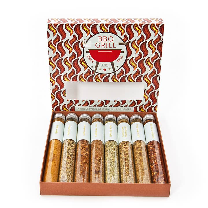 BBQ Grill Rub Kit | 8 Unikke Grill Krydderier | Kød gnider for engroshandel hos eat.art