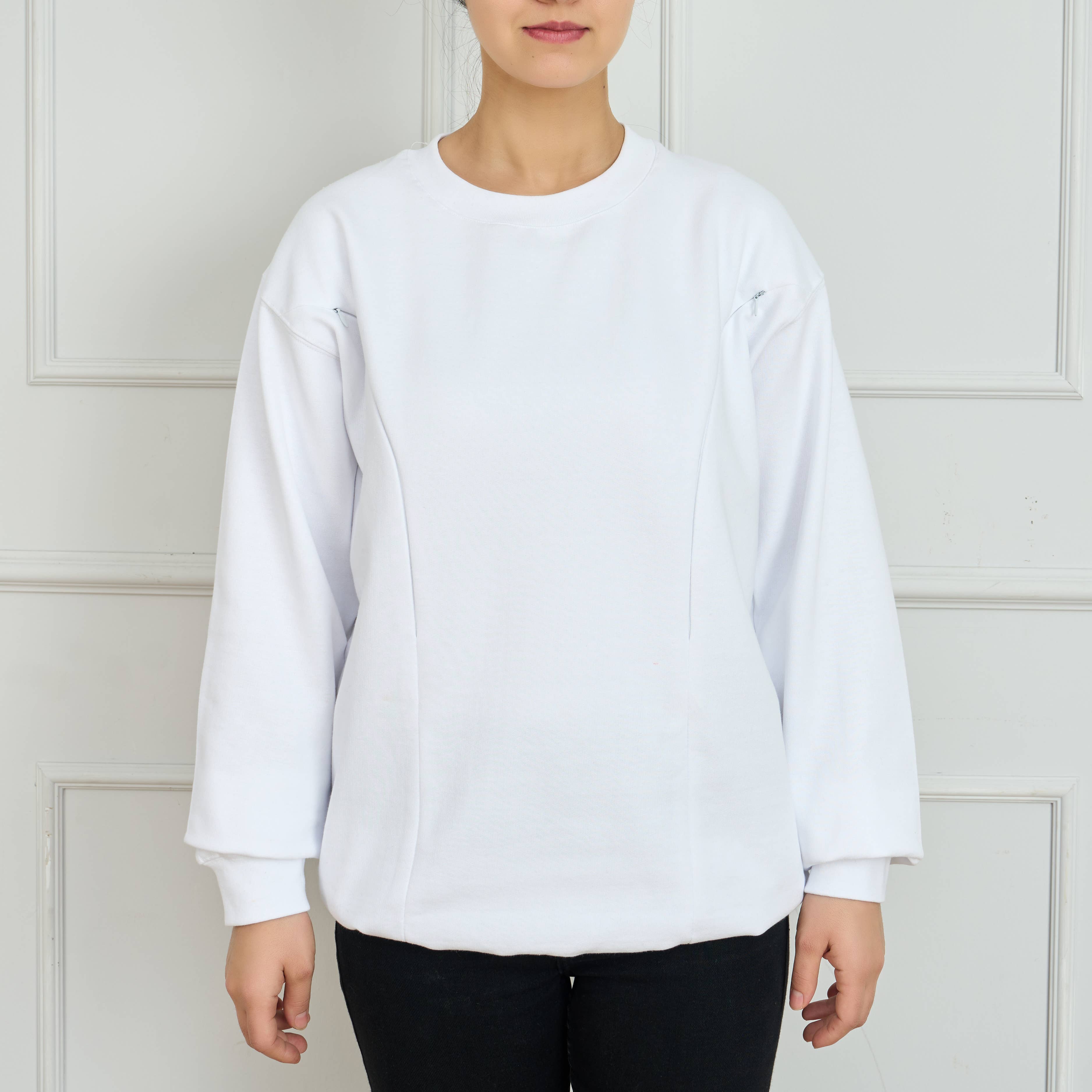 DallasTextile - Wholesale Sweatshirt - Women's - Women's Maternity Breastfeeding Sweatshirt Nursing Zipper2