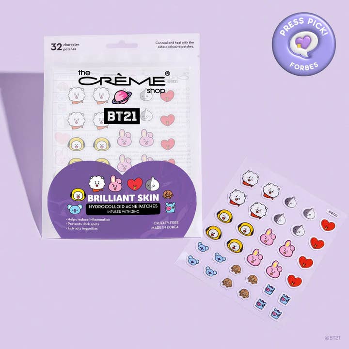 Sol Beauty Lab - Wholesale Acne/Hydrocolloid Patch - The Crème Shop | BT21: Brilliant Skin - Hydrocolloid Acne Pa