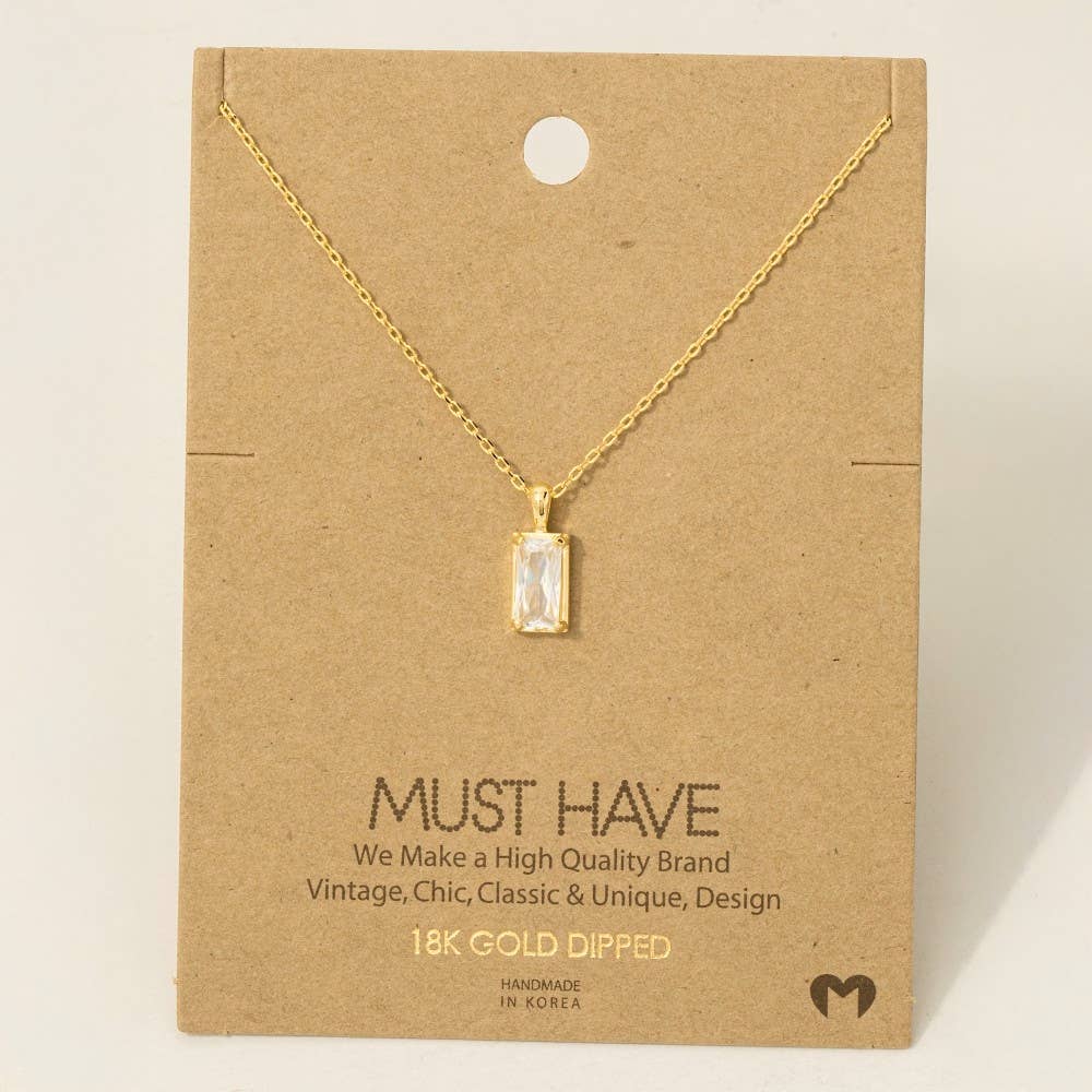 Fame Accessories - Vente Colliers à pendentif - Collier avec pendentif en forme de baguette trempée dans l'or1