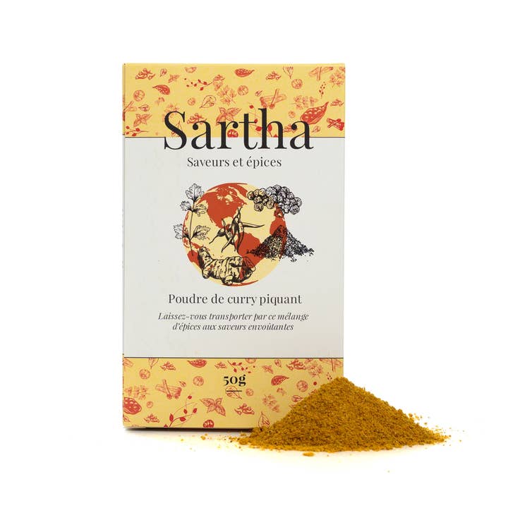 Kryddig curry pulver 50g för wholesale av Sartha