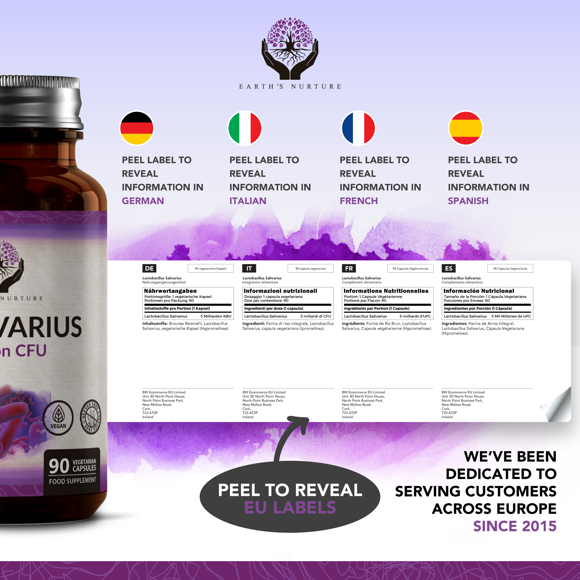 Focus Supplements - Vente Supplément oral/vitamine - Lactobacillus Salivarius (5 milliards d'UFC) 90 gélules2