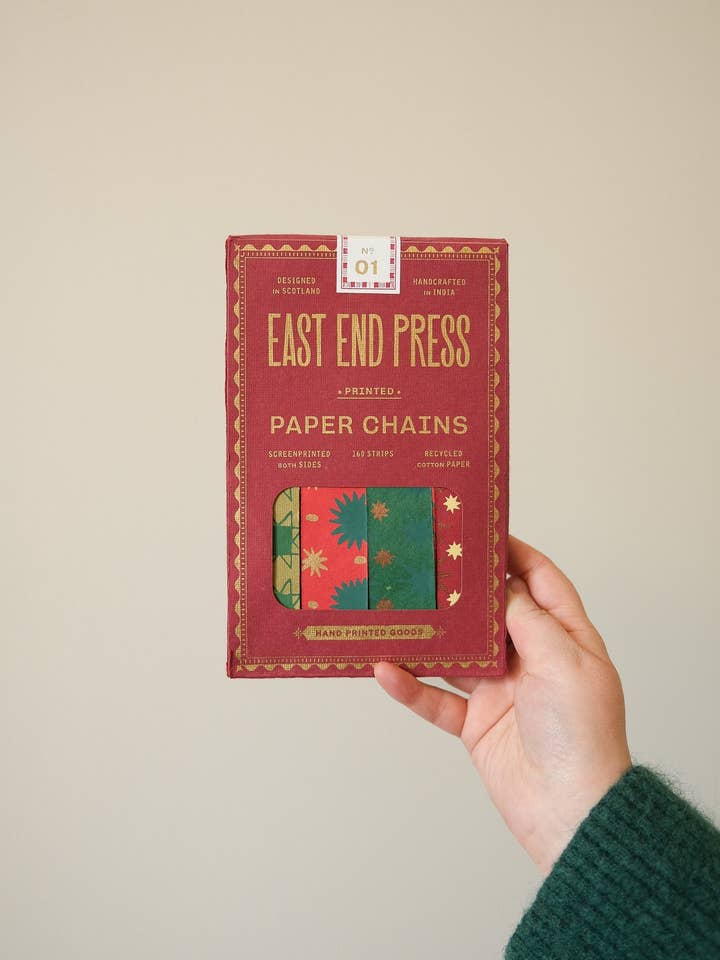 FESTIVE PAPER CHAIN KIT for wholesale by East End Press