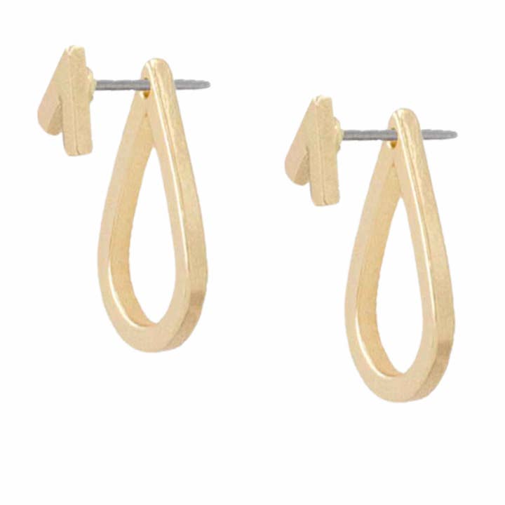Teardrop Front And Back Detail Earrings for wholesale by Kaleidoscope Accessories