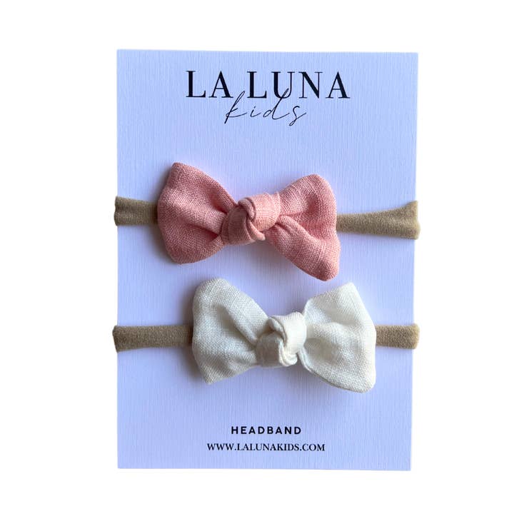 Polly 2 Pack Bow Tie Headband for wholesale by La Luna Kids