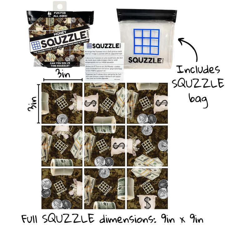 Fun Squared Games - Wholesale Puzzle - Kids - Money Squzzle Puzzle