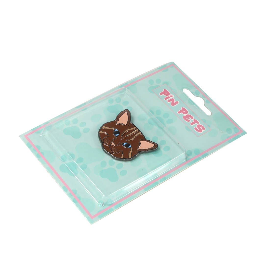 Sloth Steady - Wholesale Lapel Pin/Button - The Brown Cat Pin Pet1