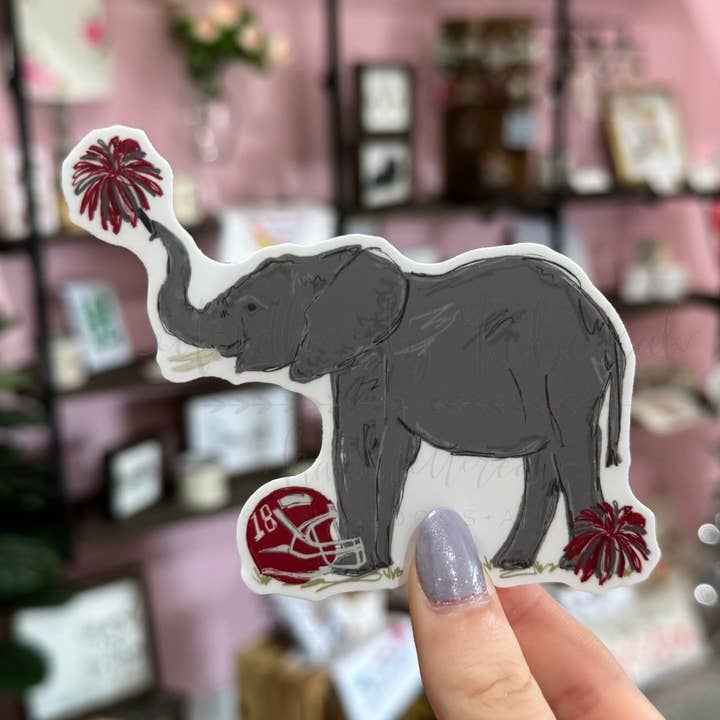 Adhesivo de elefante con pompones para venta al por mayor de Doodles By Rebekah