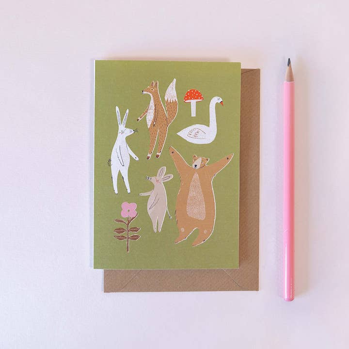 Woodland Pals – Greeting Card for wholesale by Knotty Knotty