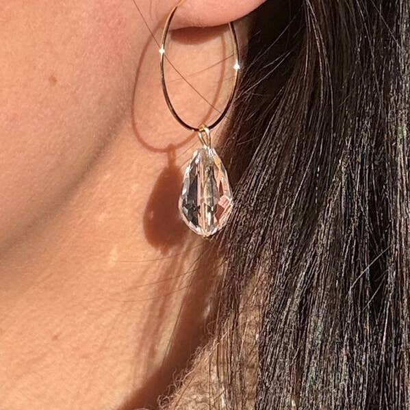 Jewelry By Elina Dahl - Wholesale Dangle Earrings - Earring Hoop Drop, large drop glass.1