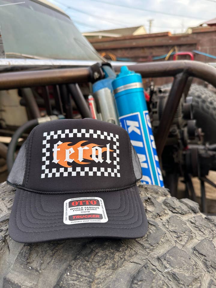 Feral Flame Trucker Hat for wholesale by Hill + Hyde&Co