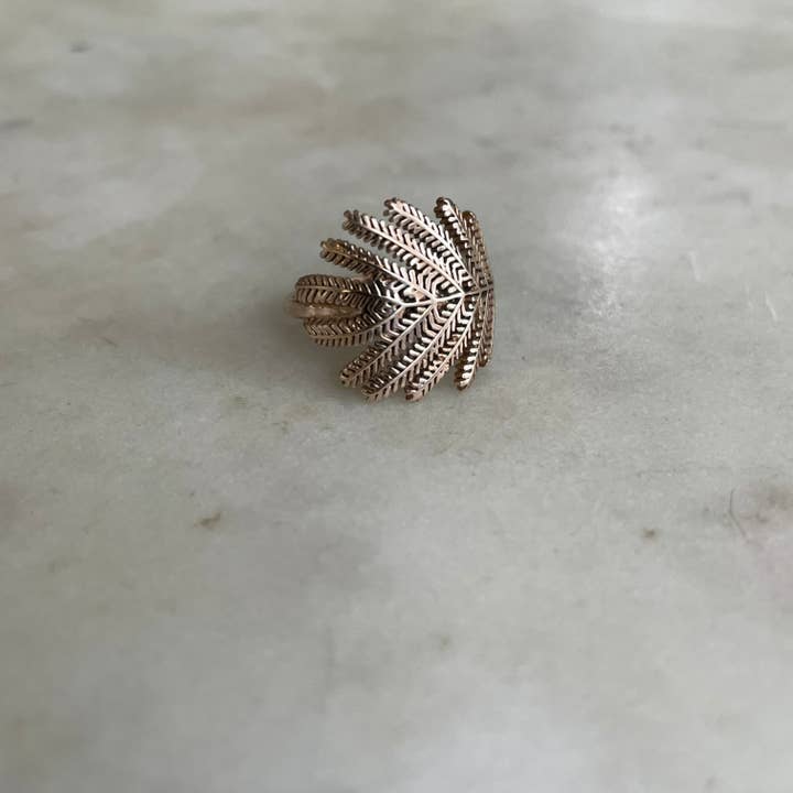 MIMOSA LEAF RING for wholesale by Mimosa Handcrafted