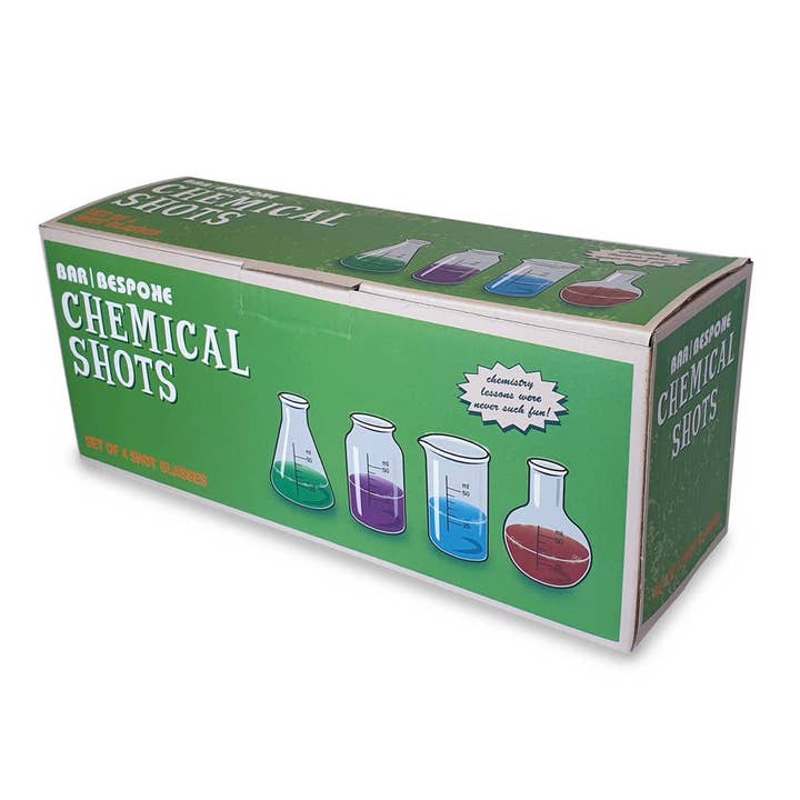 Bicchierini chimici da bar Bespoke, confezione da 4 per la vendita all'ingrosso da parte di Original Products UK/EU