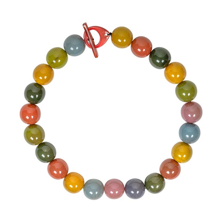 Smoky Rainbow Gumball Necklace for wholesale by Sunshine Tienda