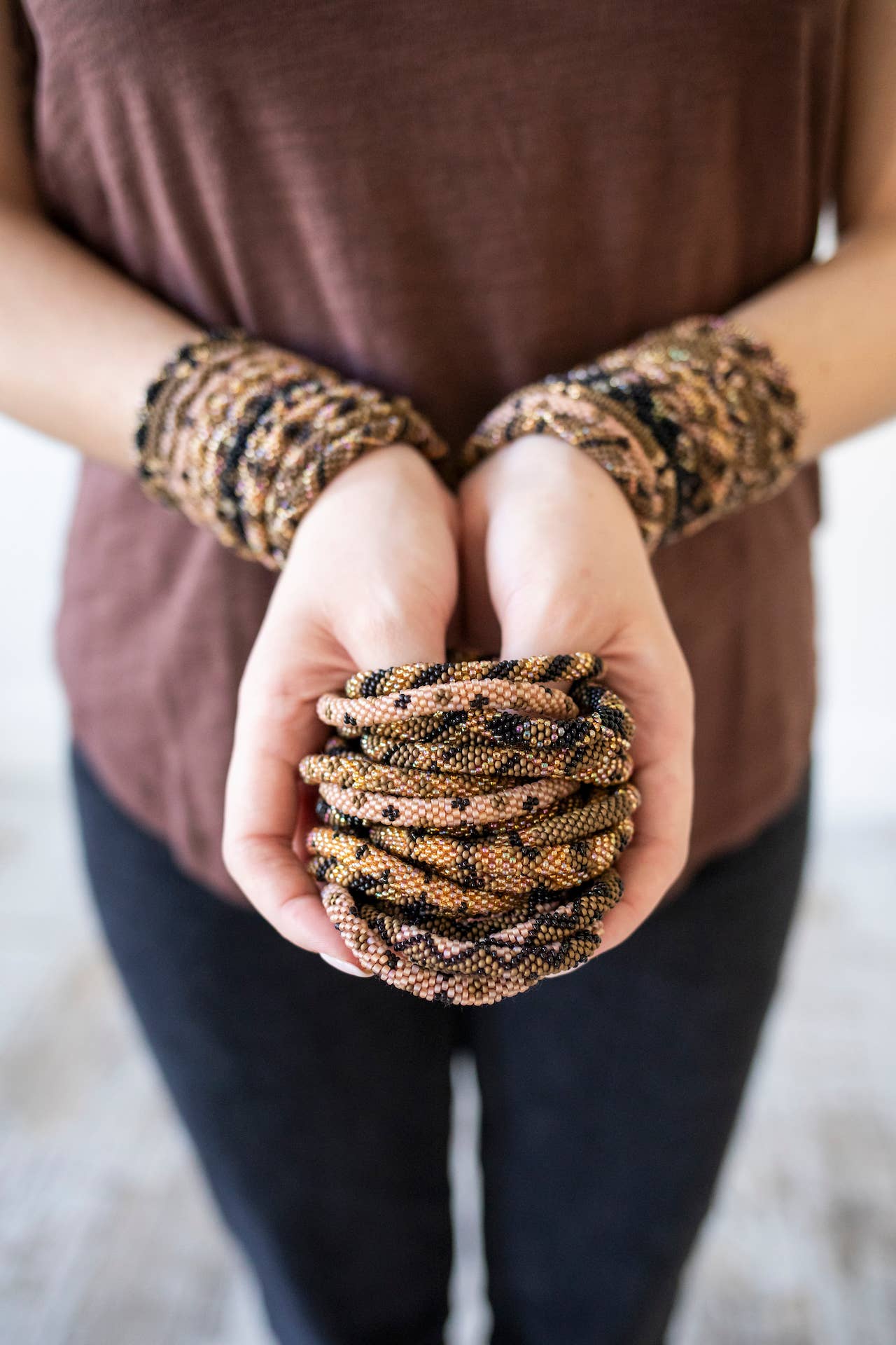 Aid Through Trade - Wholesale Beaded Bracelet - Roll-On® Bracelets - Jaguar Set of 123