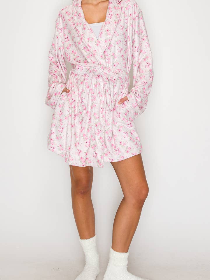 LoveLina - Wholesale Robe – Women's - Cozy Soft Flower Print Robe (LOANA1)5