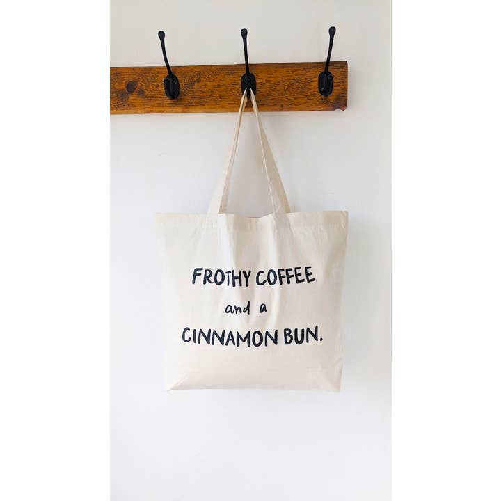 What Ted Wore - Wholesale Tote Bag - Unisex - The Coffee and Cinnamon Bun Tote Bag2