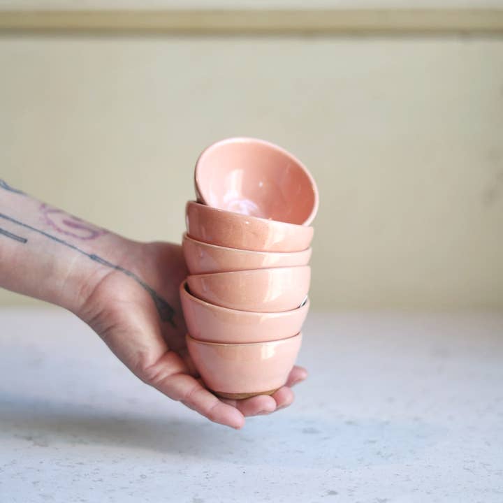 Artist Choice Little Bowls in Blush Pink | Handmade ceramic for wholesale by Gravesco Pottery