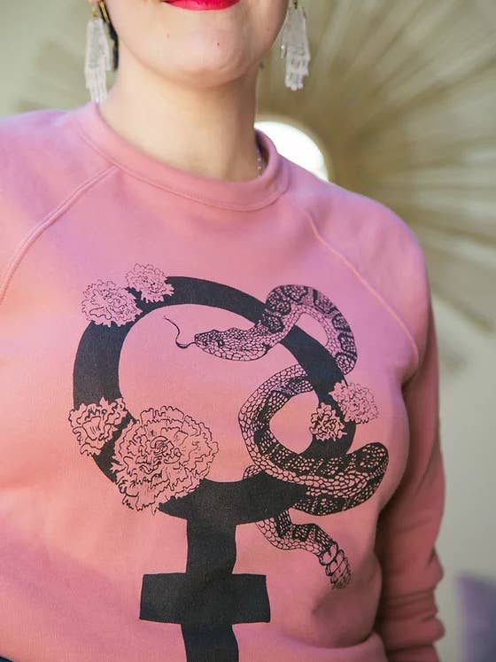 Girl Gang Craft - Wholesale Graphic Sweatshirt - Women's - Divinity Sweatshirt in Mauve (for the Divine Feminine)7