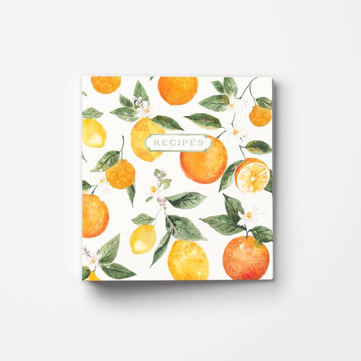The Illustrated Life - Wholesale Binder - 3-Ring Recipe Binder in Citrus2