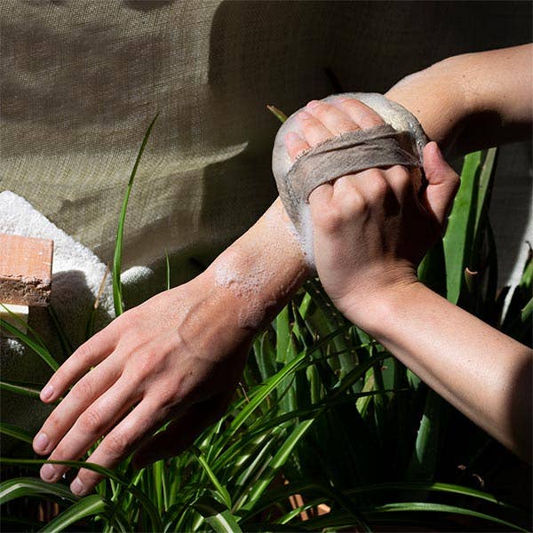 La Rueda Natural - Venta al por mayor Esponja de lufa - Manopla exfoliante corporal de Luffa con asa. Azal.
