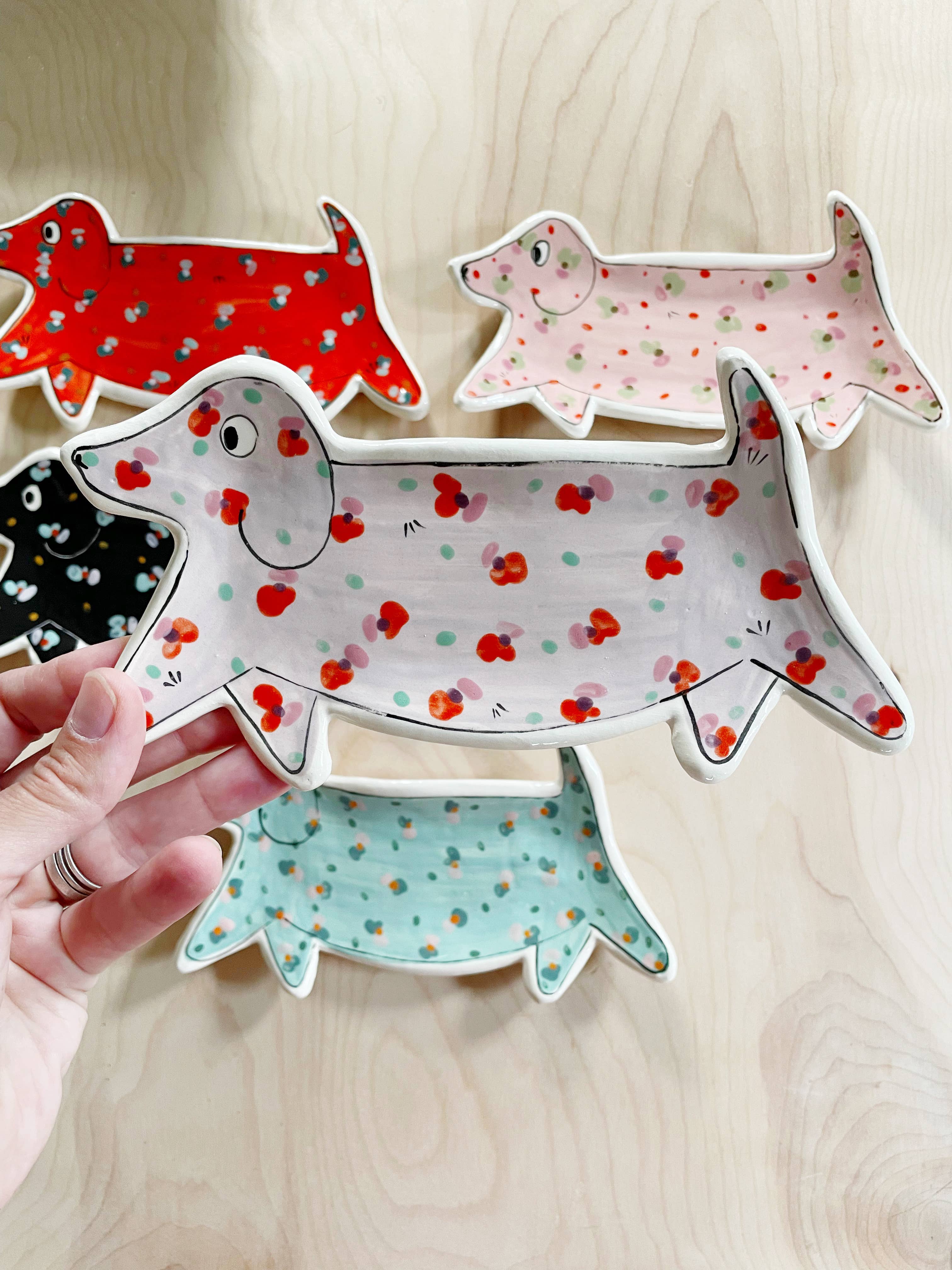 By Bianca Rae - Wholesale Decorative Plate/Dish/Bowl - Colorful Dachshund Plate4