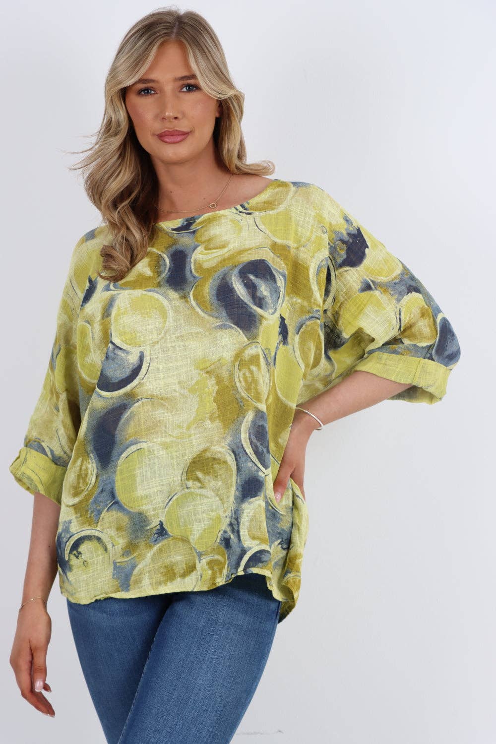Miss Bold – wholesale Blouse – Women’s – Italian Circle Print Cotton Top22