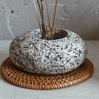 Beach Stone Ikebana Vase for wholesale by Bloomist