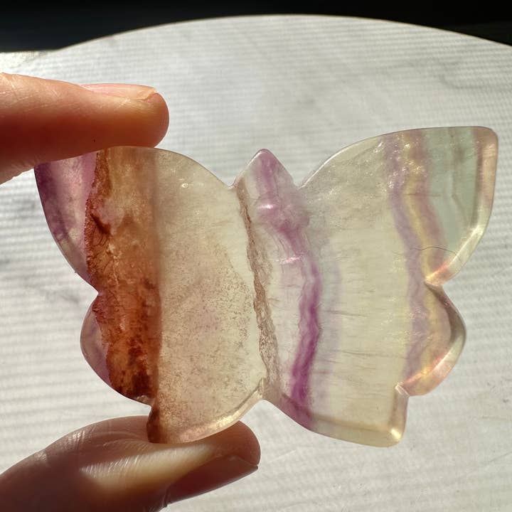 Moon Rituals - Wholesale Spiritual stone/crystal - Fluorite Butterfly Carving – Choose Your Size – Calming, Focus & Heart Healing Crystal Décor, Christmas Crystal Gift4