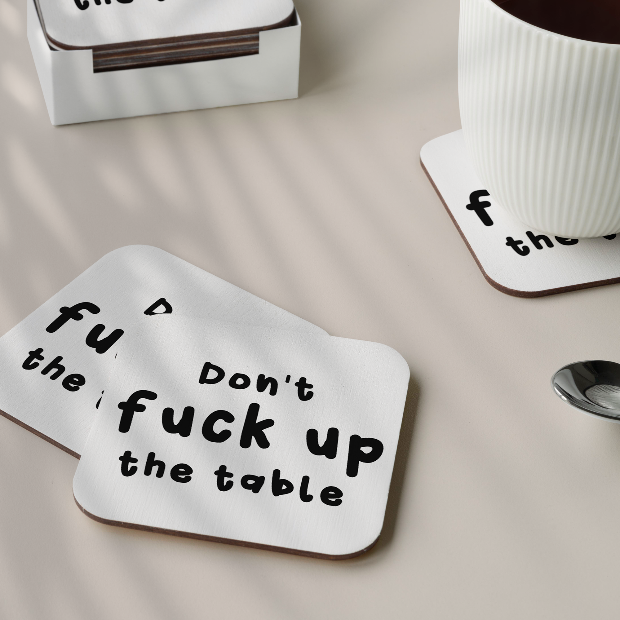Cheeky Chops Cards & Wanky Candles - Vendita all'ingrosso Sottobicchiere - COASTER - Non rovinare questo tavolo - COASTER011