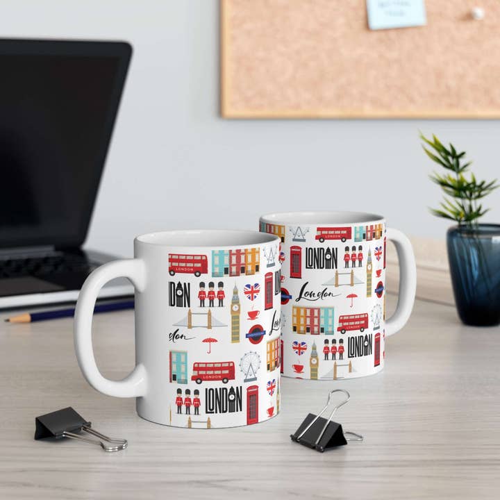 simply blessed shy - Wholesale Coffee Mug - London Pattern Coffee Mug 1