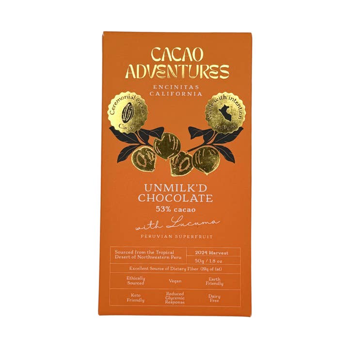 Barre de chocolat non laitée pour la vente par Cacao Adventures
