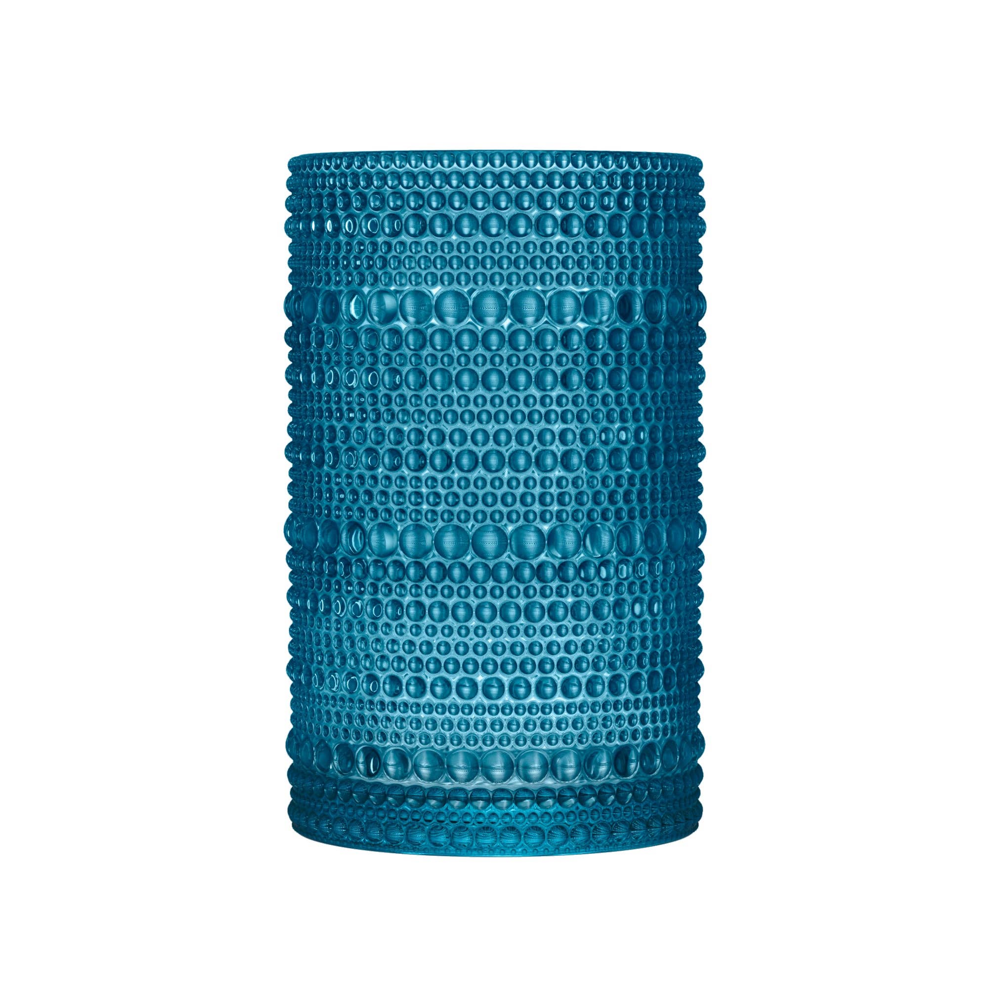 Greenline Goods - Wholesale Drinking Glass/Cup - Hobnail Drinking Glasses - Blue 14 oz ( Set of 4 )3
