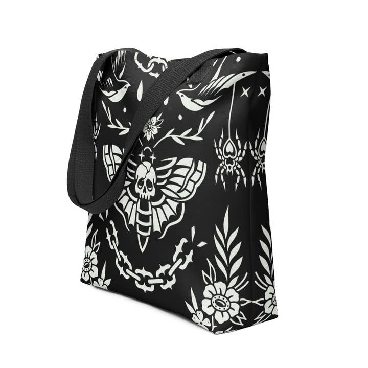 Old School Ink Tote Bag for wholesale by Goth Cloth Co.