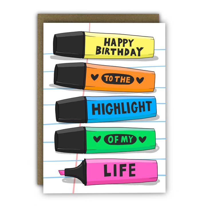 RUNNING WITH SCISSORS - Wholesale Birthday Card - Funny Birthday Card - A6 - Highlight of My Life Highlighter