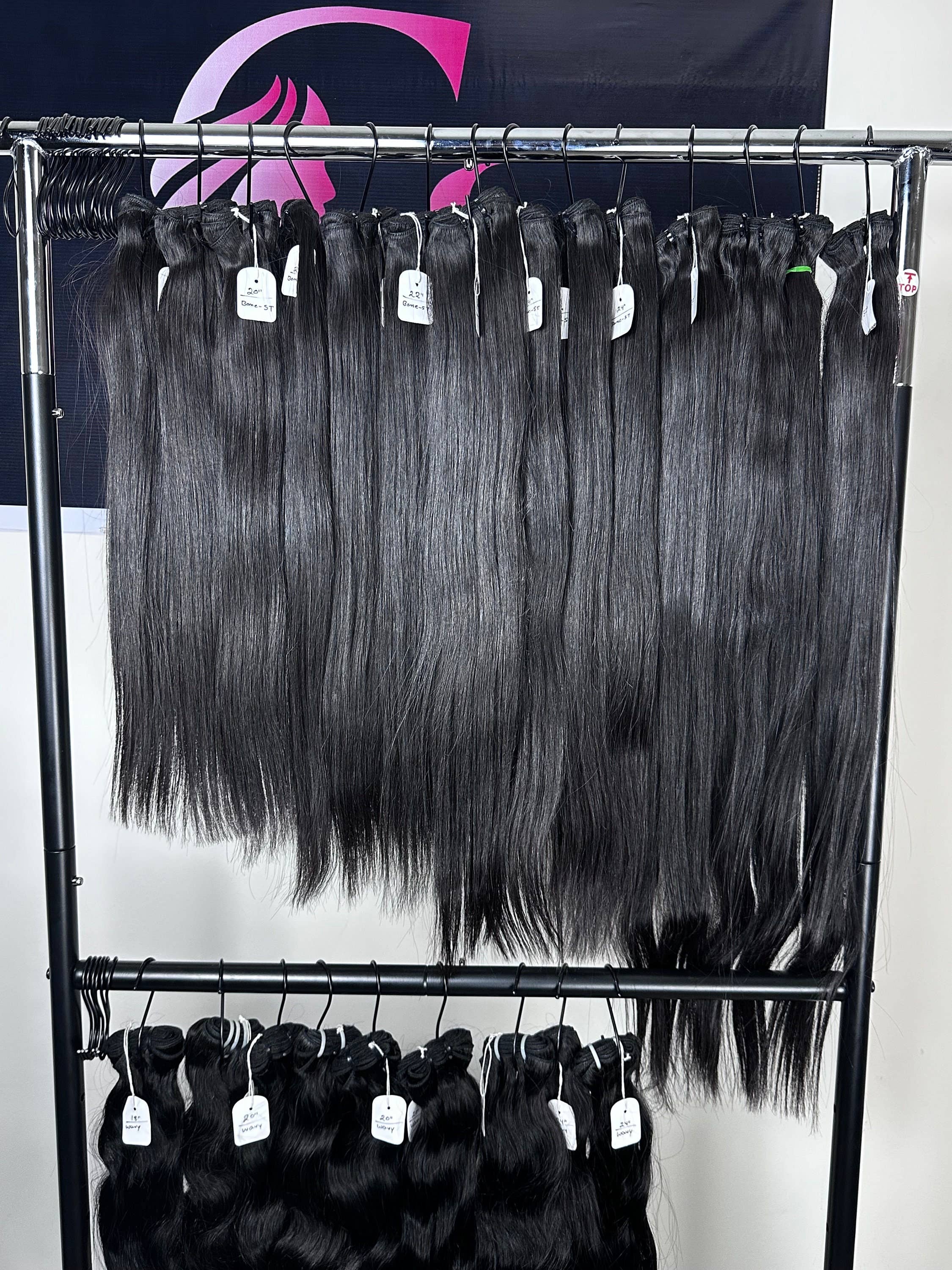 Gaurash Beauty Supply Inc. - Venta al por mayor Extensiones para el pelo - Paquetes de Cabello Humano Indio Virgen: Tejido Liso1