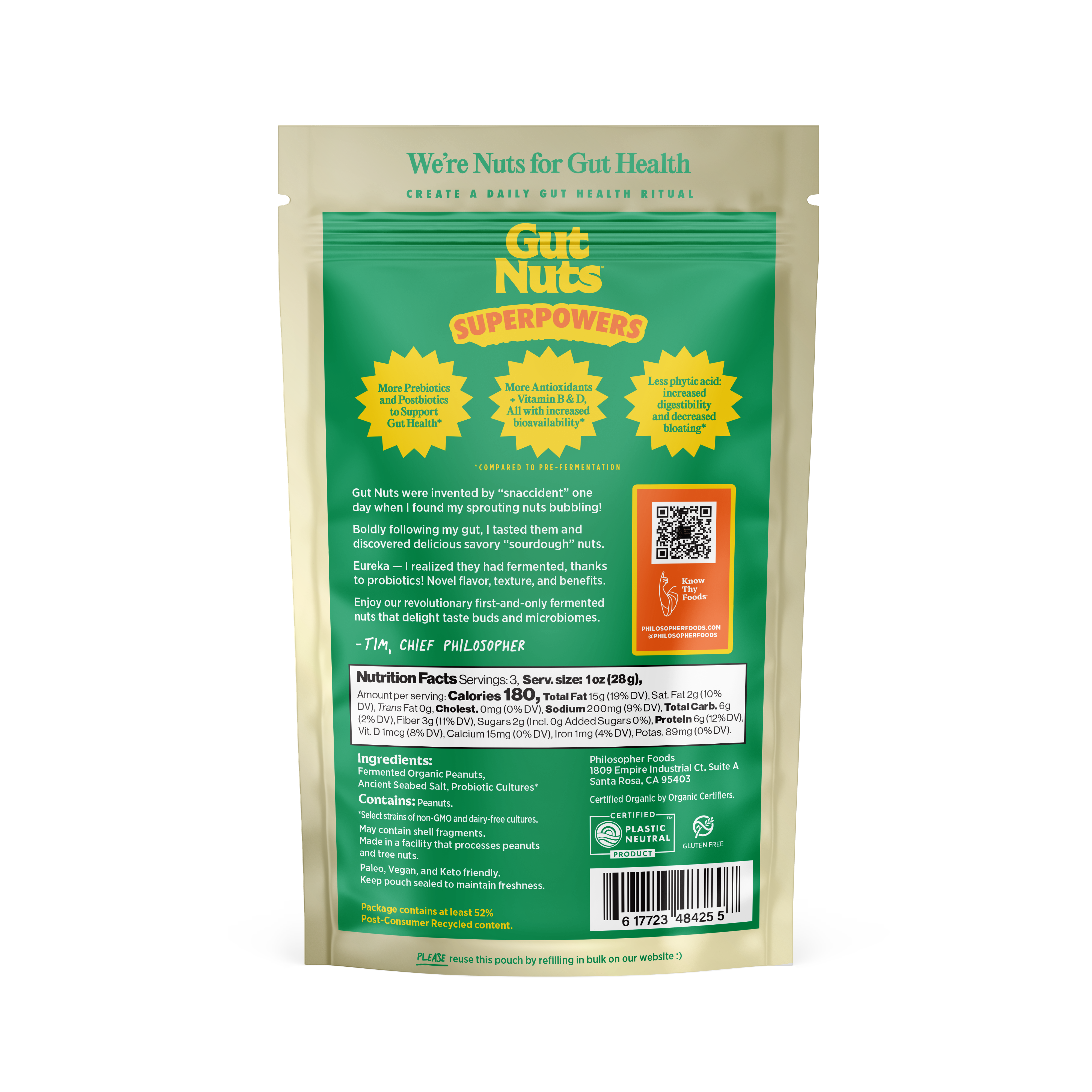 Philosopher Foods – wholesale Nuts – Gut Nuts - Sprouted & Fermented "Sourdough" Peanuts1